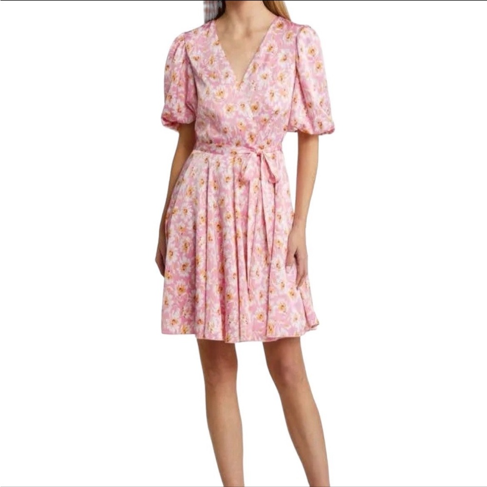 Charles Henry Satin Floral Dress - XS